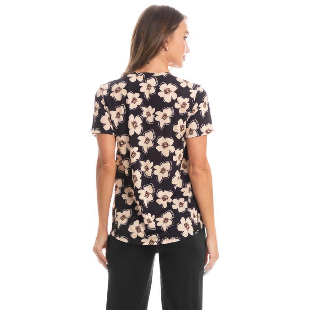 Pijama Feminino Pescador Célia Preto - Imagem 2
