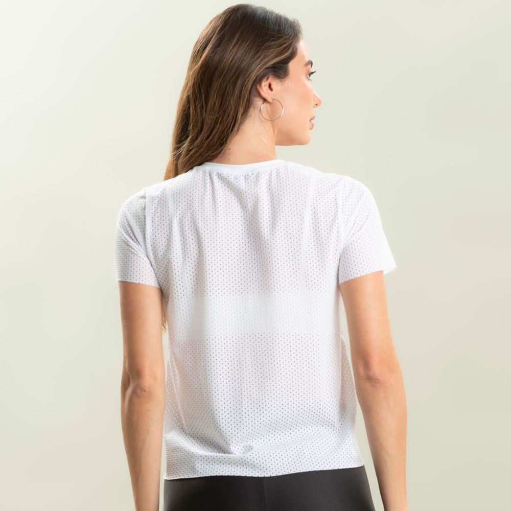 Camiseta Tela Crop Pulse Vivame Branco - Imagem 2