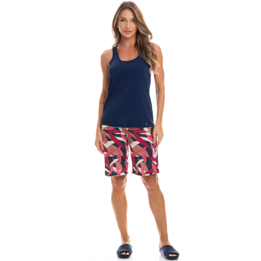 Pijama Feminino Bermuda Regata Maiara - Imagem 3 - Mobile