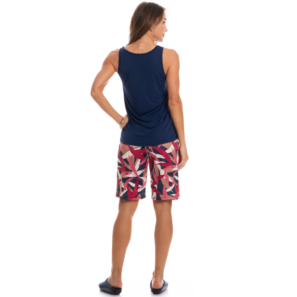 Pijama Feminino Bermuda Regata Maiara - Imagem 4 - Mobile