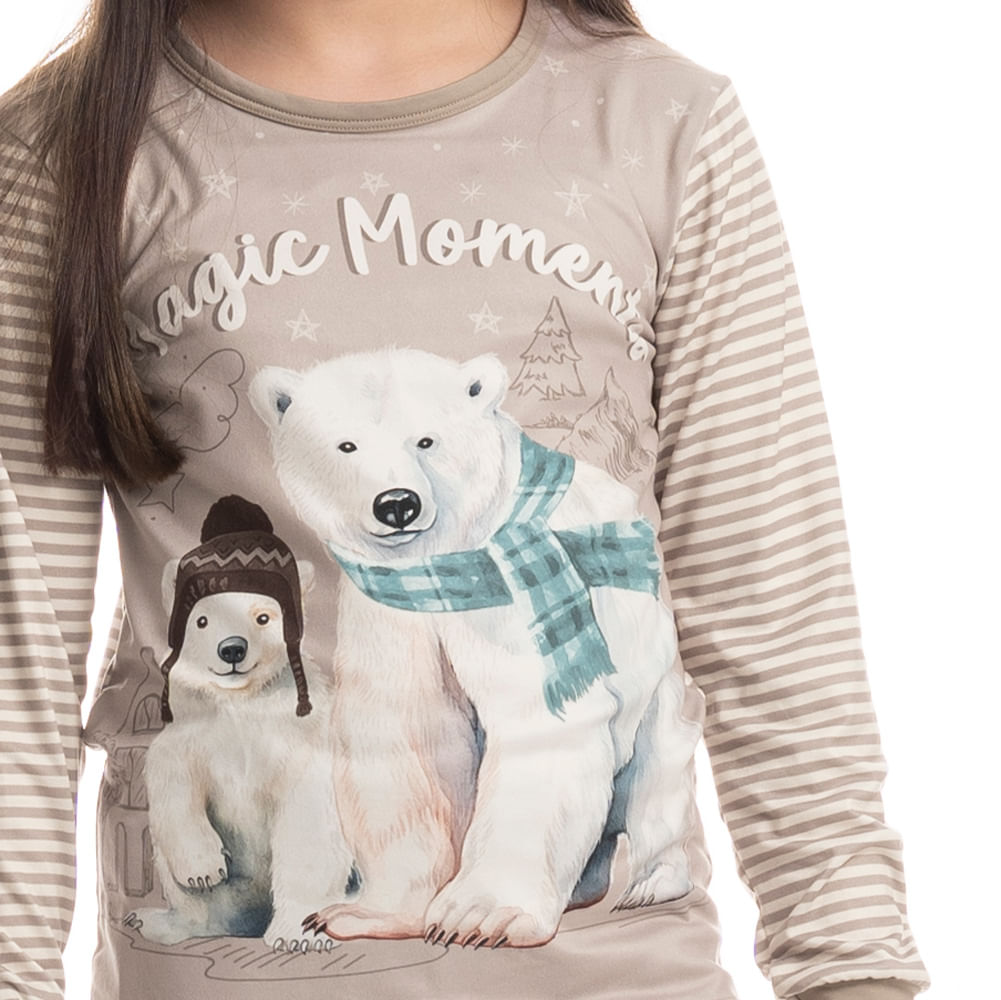 Pijama Longo Infantil Unissex Teddy - Imagem 5 - Mobile