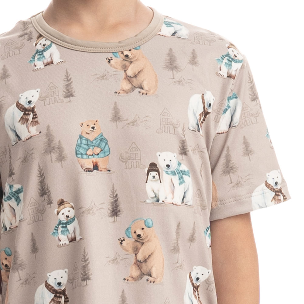 Pijama Curto Infantil Unissex Teddy - Imagem 5 - Mobile