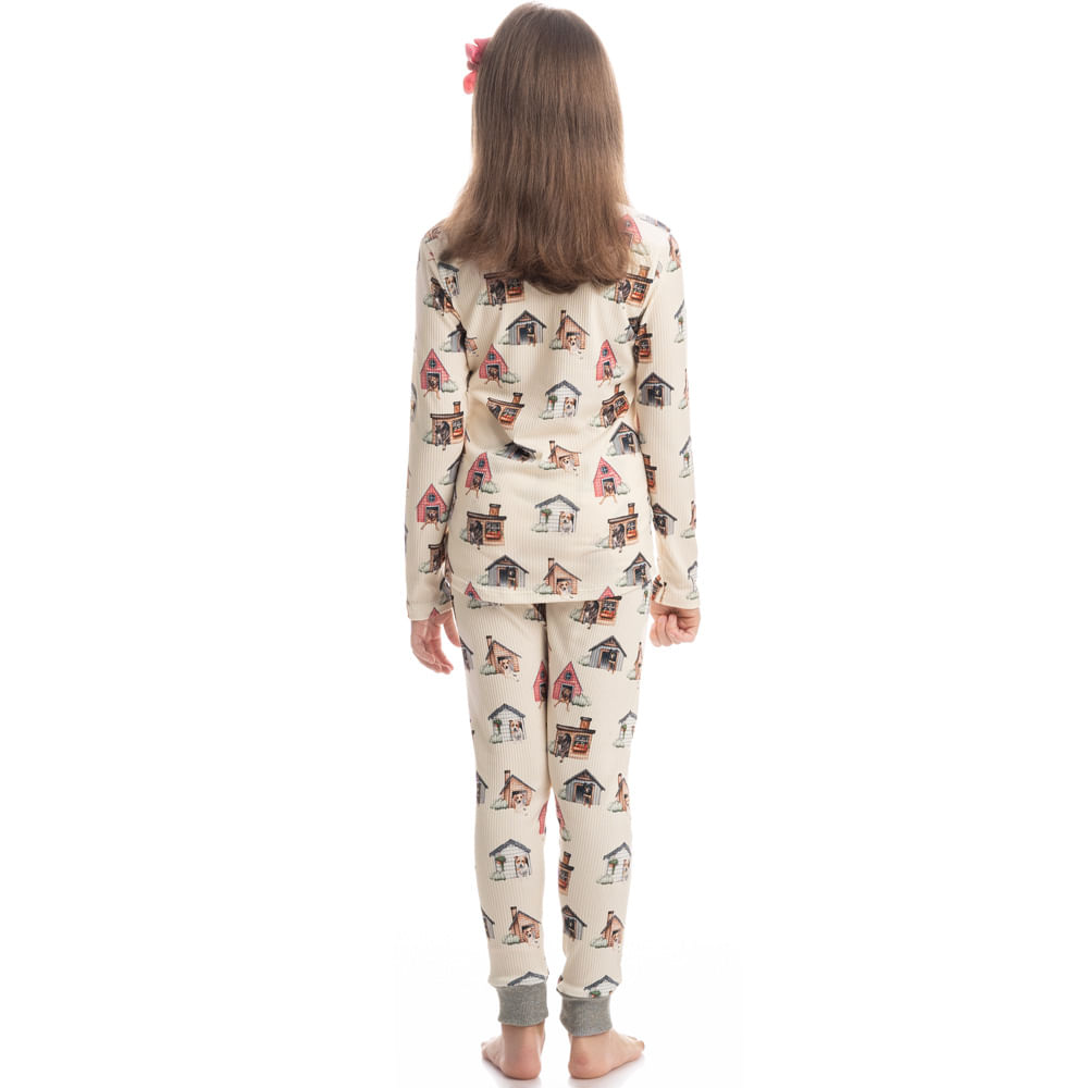 Pijama Slim Infantil Unissex Vira Latas - Imagem 4 - Mobile