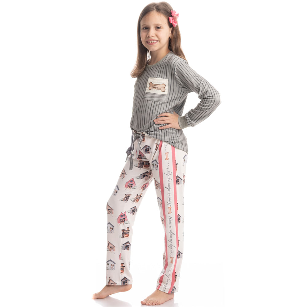 Pijama Longo Infantil Vira Latas - Imagem 3 - Mobile