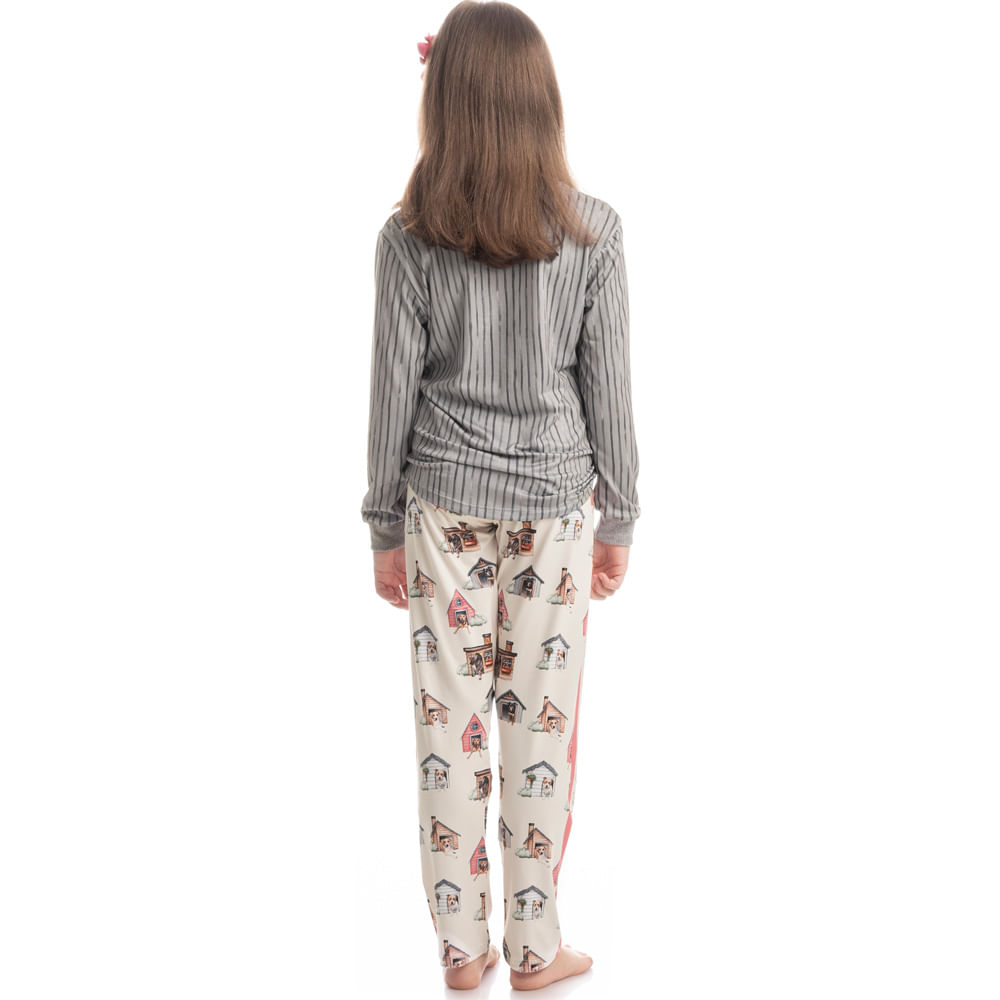 Pijama Longo Infantil Vira Latas - Imagem 4 - Mobile
