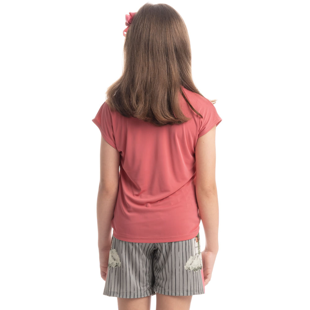 Pijama Curto Infantil Vira Latas Cinza - Imagem 2