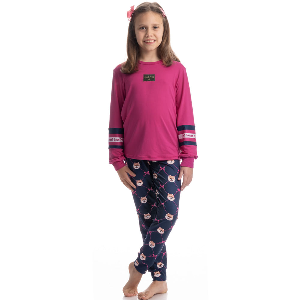 Pijama Longo Infantil Lyla Sweet - Imagem 3 - Mobile