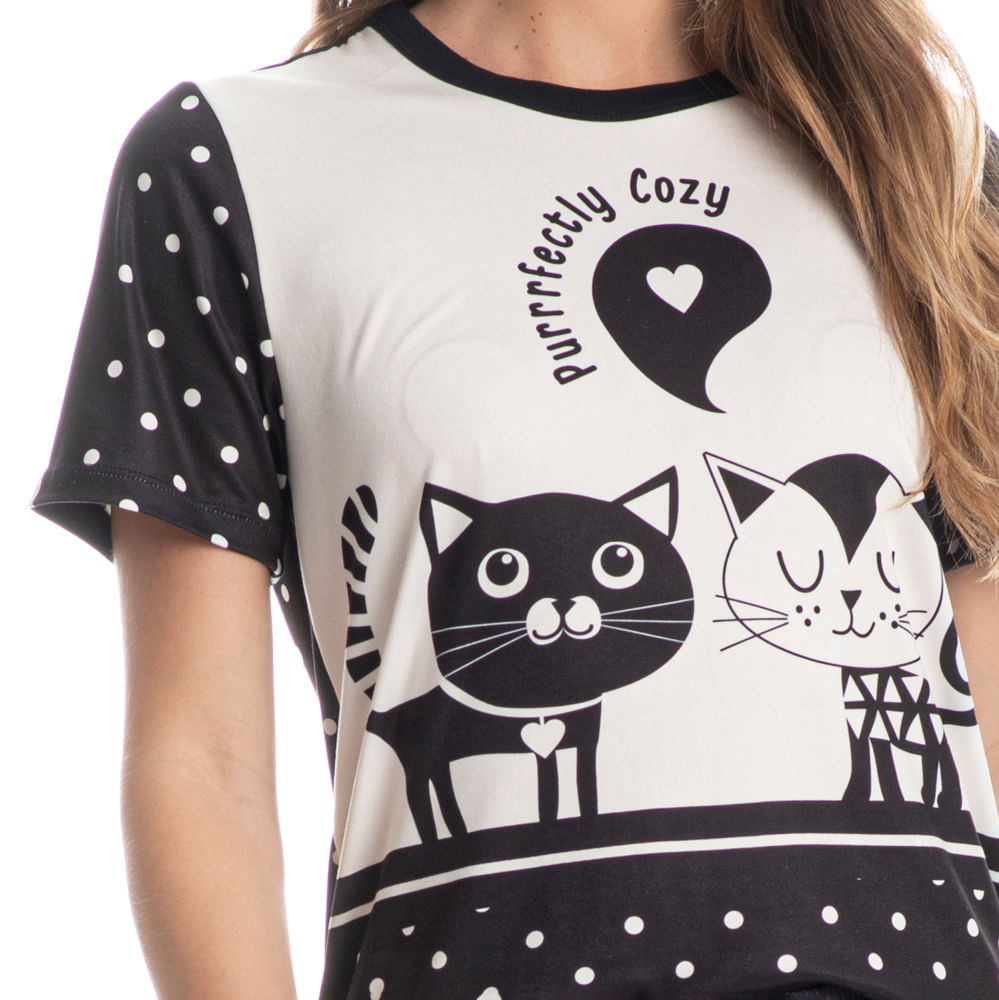 Pijama Feminino Curto Fred - Imagem 5 - Mobile