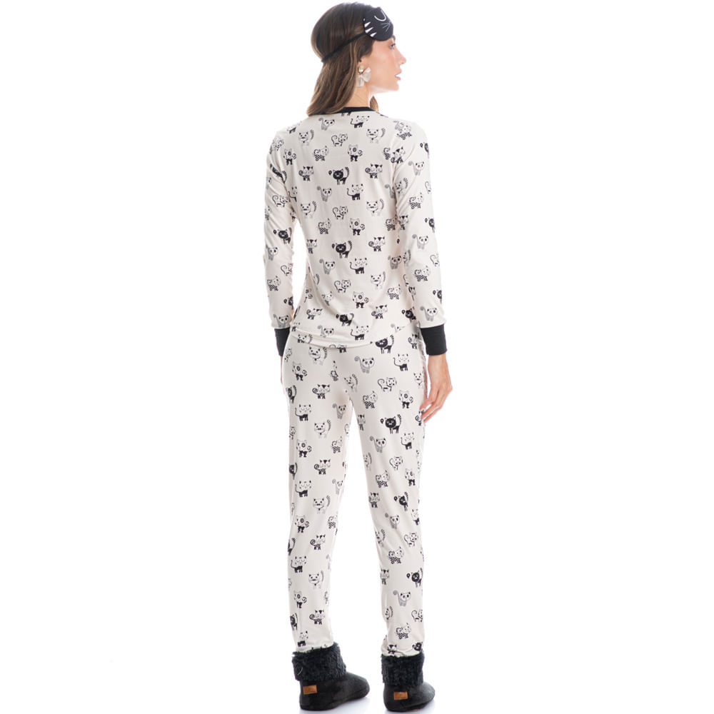 Pijama Feminino Longo Fred - Imagem 4 - Mobile