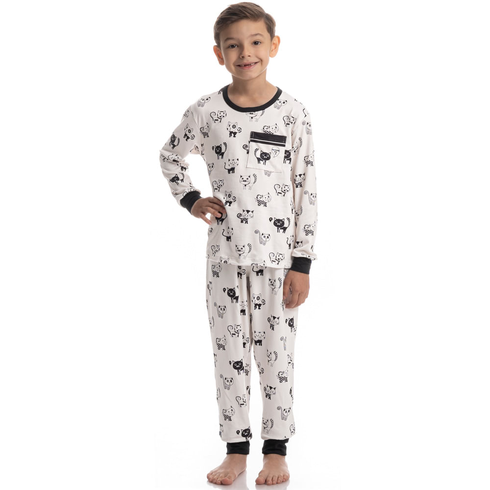 Pijama Longo Infantil Unissex Fred - Imagem 3 - Mobile