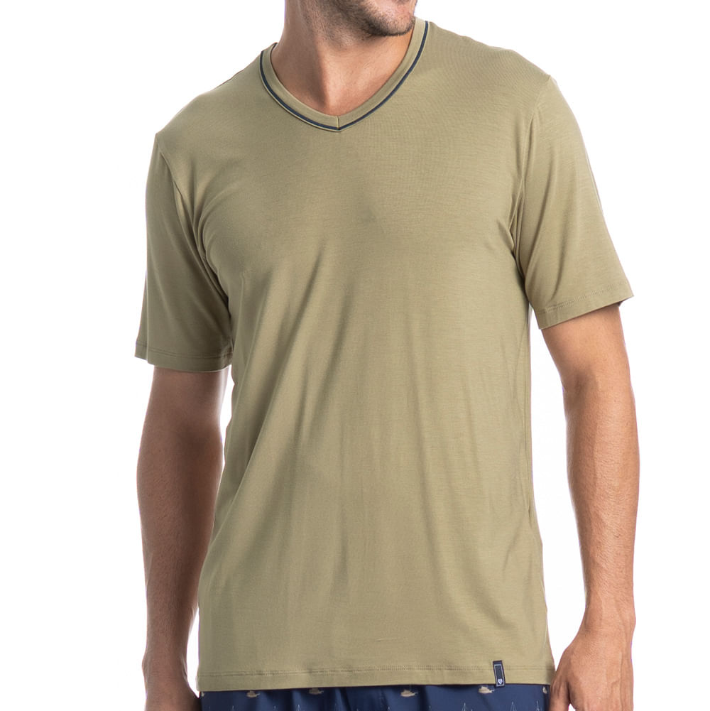 Pijama Masculino Curto Barcos Tombini - Imagem 5 - Mobile