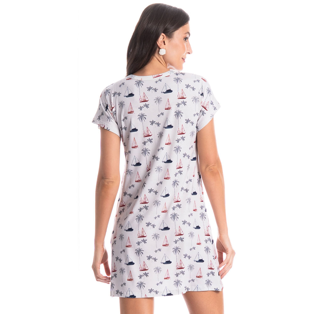 Camisão Curto Com Bolso Veleiro Azul-2 - Imagem 2