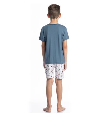 Pijama Curto Infantil Masculino Veleiro Tombini - Imagem 4 - Mobile