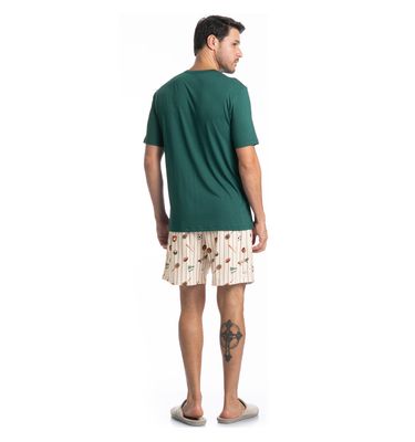 Pijama Masculino Curto Com Bolso Sport Tombini - Imagem 4 - Mobile