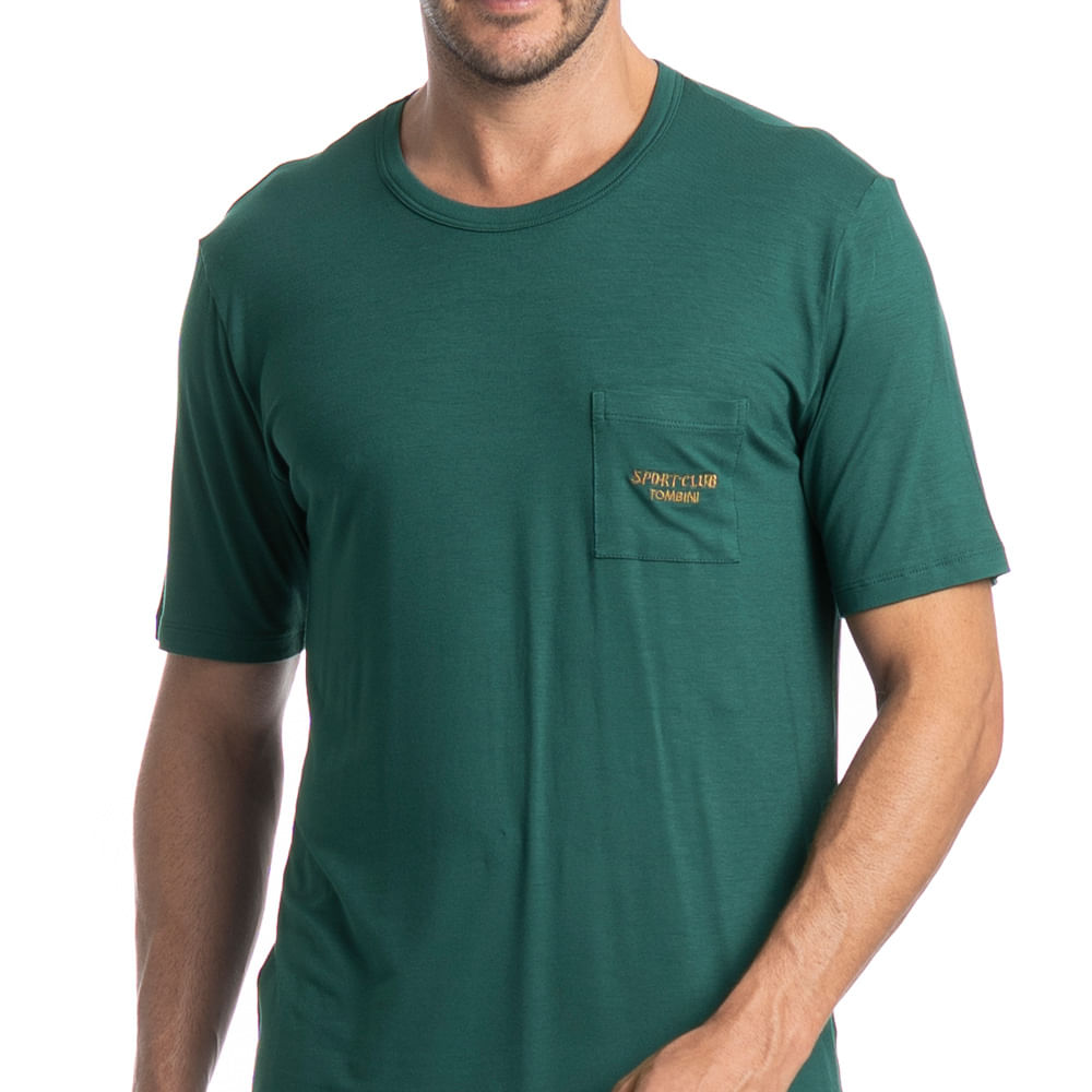 Pijama Masculino Curto Com Bolso Sport Tombini - Imagem 5 - Mobile