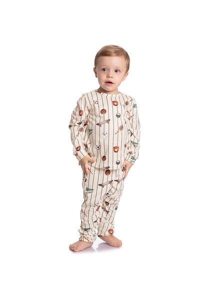 Pijama Infantil Longo Sport Verde - Imagem 1