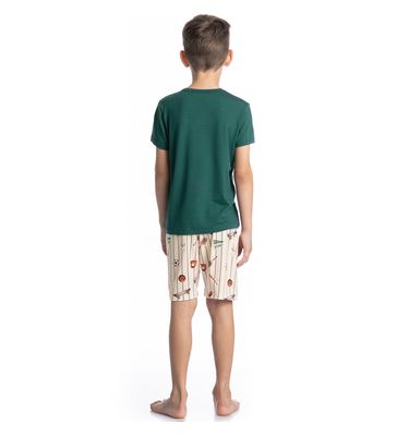 Pijama Curto Infantil Com Bolso Sport - Imagem 4 - Mobile