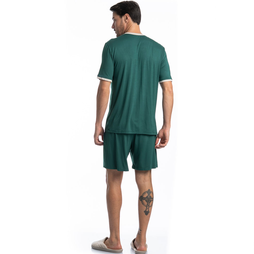 Pijama Masculino Curto Antônio Tombini - Imagem 4 - Mobile