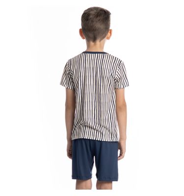 Pijama Curto Infantil Masculino Navy - Imagem 2 - Mobile