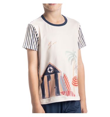 Pijama Curto Infantil Masculino Navy - Imagem 5 - Mobile