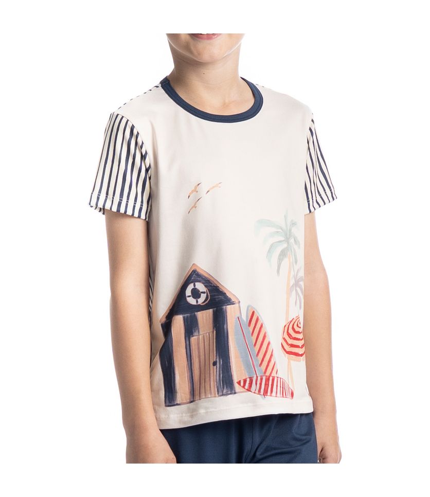 Pijama Curto Infantil Masculino Navy - Imagem 5 - Desktop