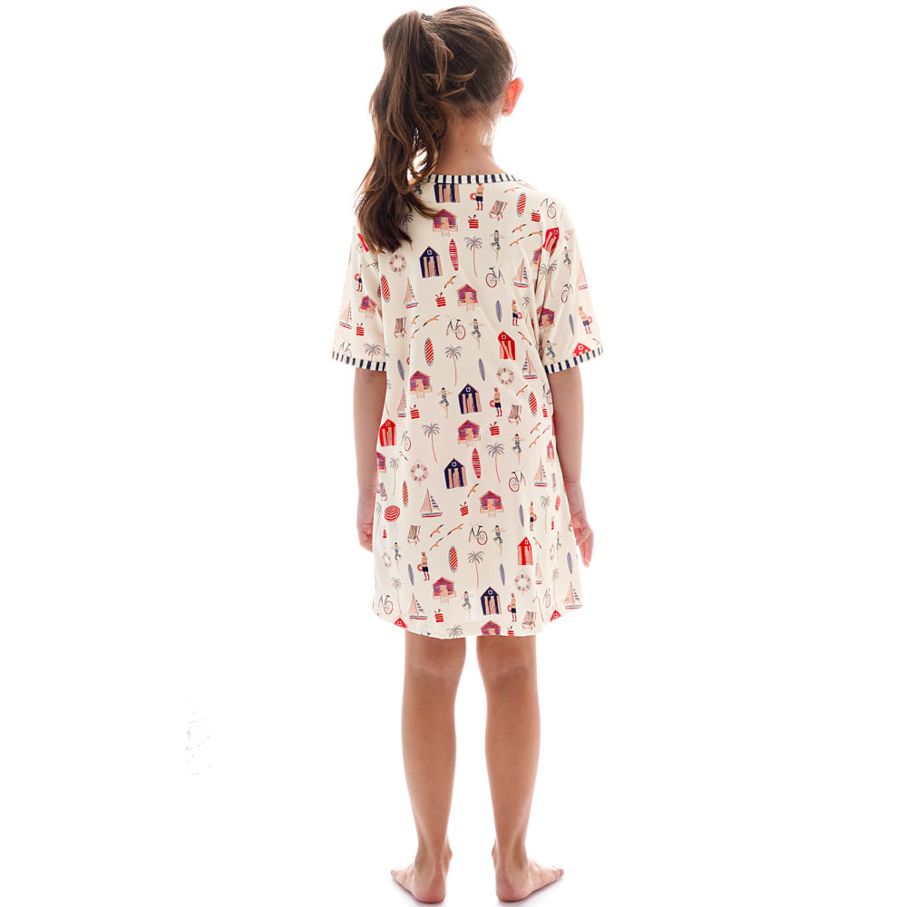 Camisão Curto Infantil Navy - Imagem 4 - Mobile
