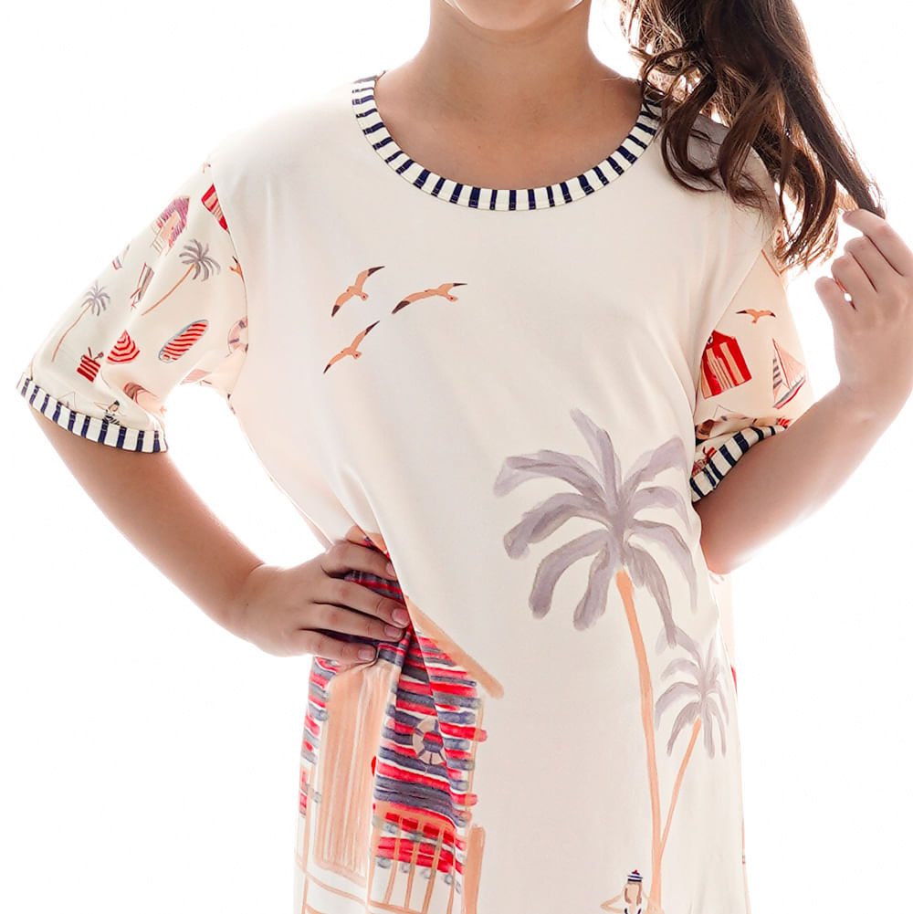 Camisão Curto Infantil Navy - Imagem 5 - Mobile