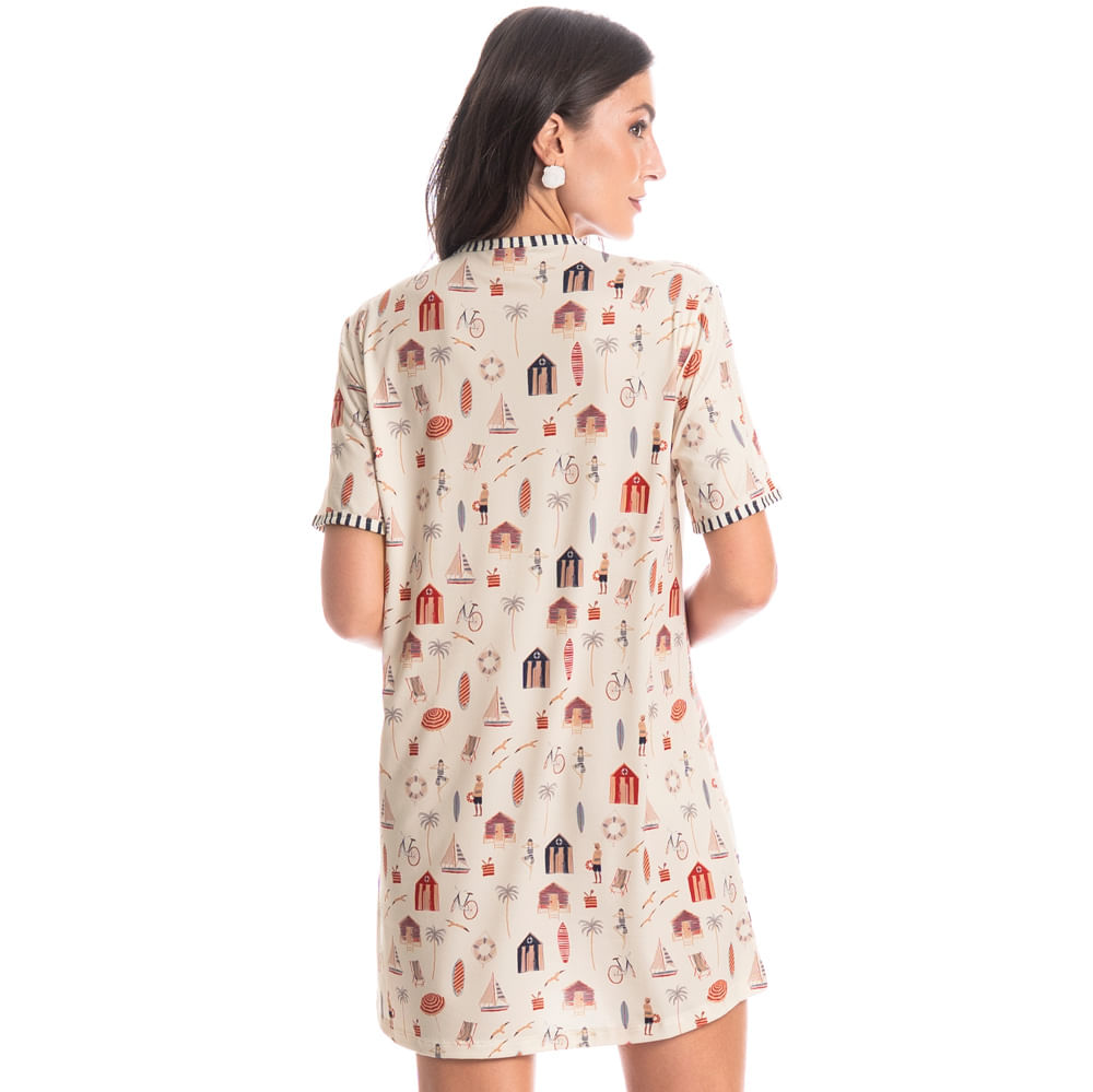 Camisão Curto Navy Azul-marinho - Imagem 2