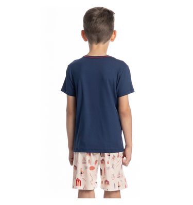Pijama Masculino Curto Infantil Navy Tombini - Imagem 2 - Mobile