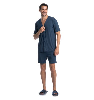 Pijama Masculino Curto Americano Romeu Tombini - Imagem 3 - Mobile
