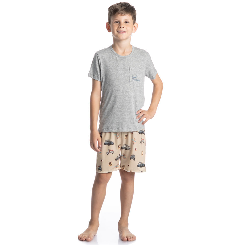 Pijama Curto Infantil Family Trip Tombini - Imagem 3 - Mobile