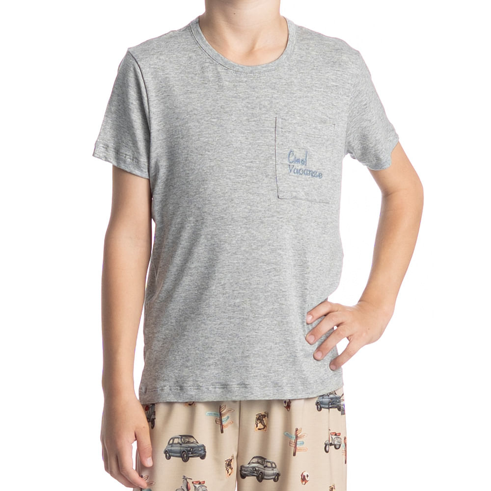 Pijama Curto Infantil Family Trip Tombini - Imagem 5 - Mobile