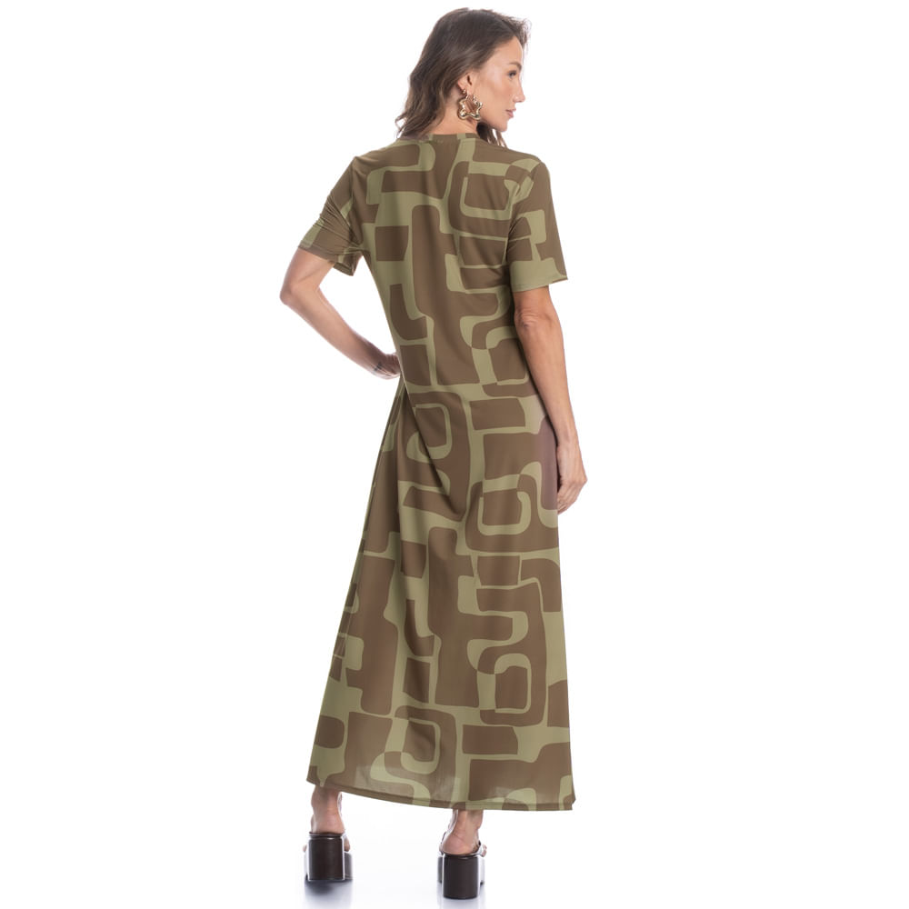 Vestido Com Manga Cravo - Imagem 4 - Mobile