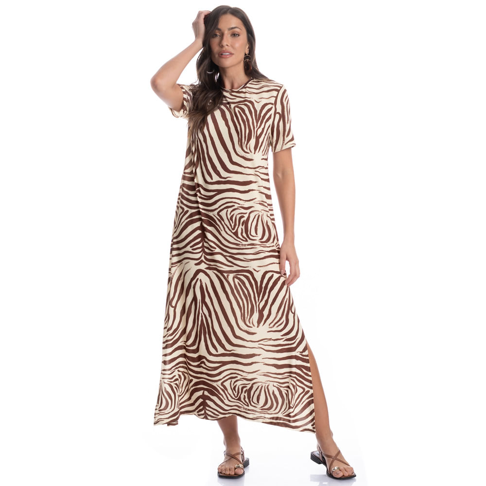 Vestido Com Manga Savana - Imagem 3 - Mobile