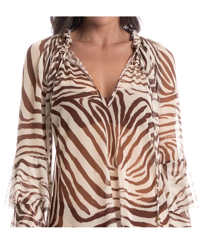 Vestido De Tule Com Babados Savana - Imagem 5 - Desktop
