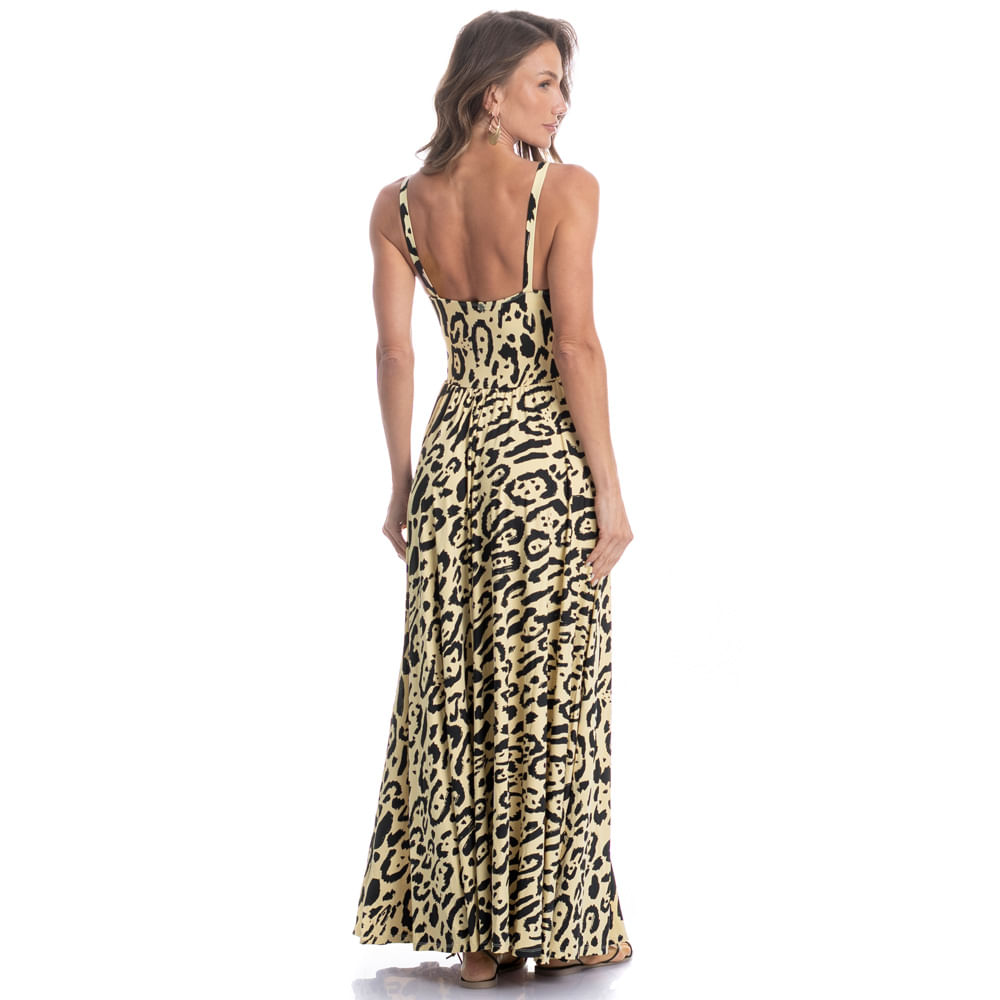 Vestido Longo Corset Onça - Imagem 4 - Mobile