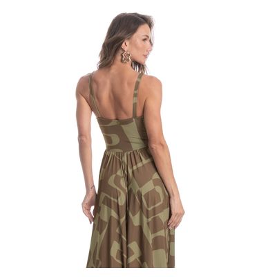 Vestido Longo Corset Cravo - Imagem 2 - Mobile