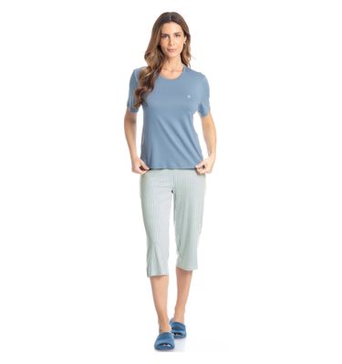 Pijama Feminino Pescador Leila - Imagem 3 - Mobile
