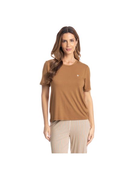 Pijama Feminino Pescador Leila Bege - Imagem 1