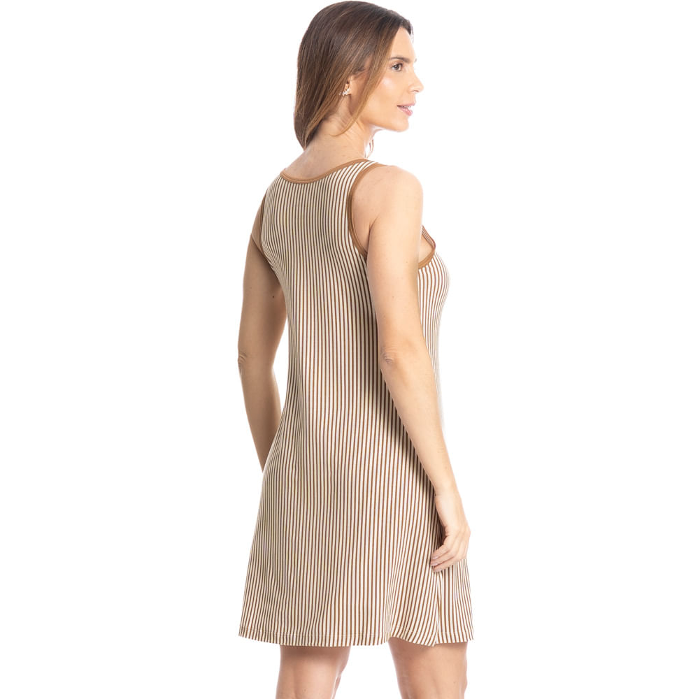 Camisão Feminino Regata Leila Bege - Imagem 2