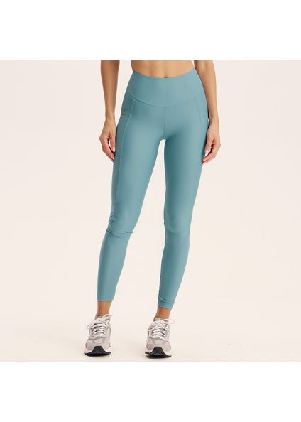 Calça Legging Comfort Shape Com 2 Bolsos Agile Vivame Azul - Imagem 1