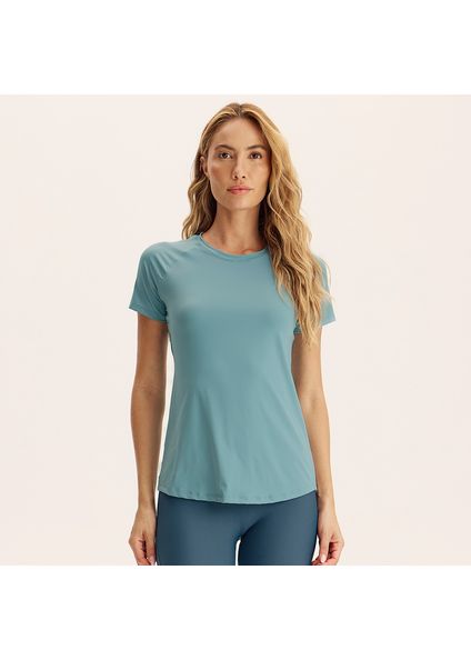 Camiseta Feminina Raglan Agile Vivame Azul - Imagem 1