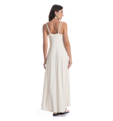 Vestido Longo Com Prega Constanza - Imagem 4 - Mobile