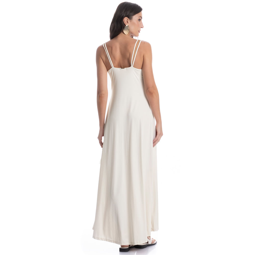Vestido Longo Com Prega Constanza - Imagem 4 - Mobile