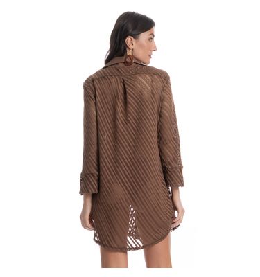 Camisa Feminina Em Rendão Safari - Imagem 2 - Mobile