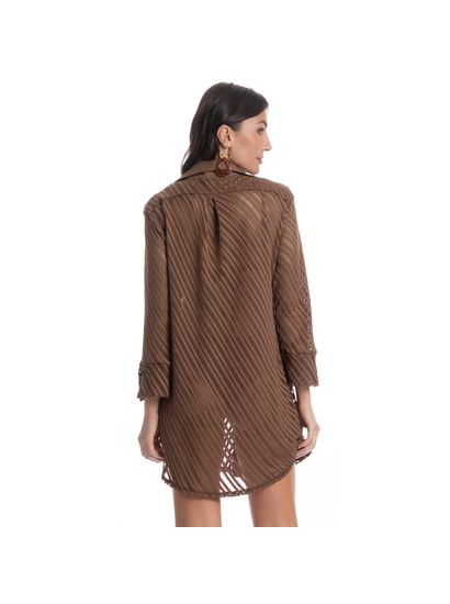 Camisa Feminina Em Rendão Safari - Imagem 2 - Desktop