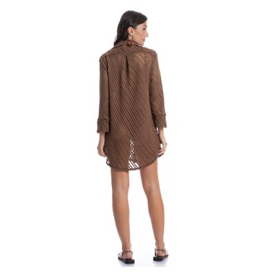 Camisa Feminina Em Rendão Safari - Imagem 4 - Mobile