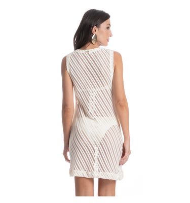 Vestido Curto Regata Rendão Safari - Imagem 2 - Mobile