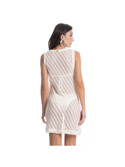 Vestido Curto Regata Rendão Safari - Imagem 2 - Desktop