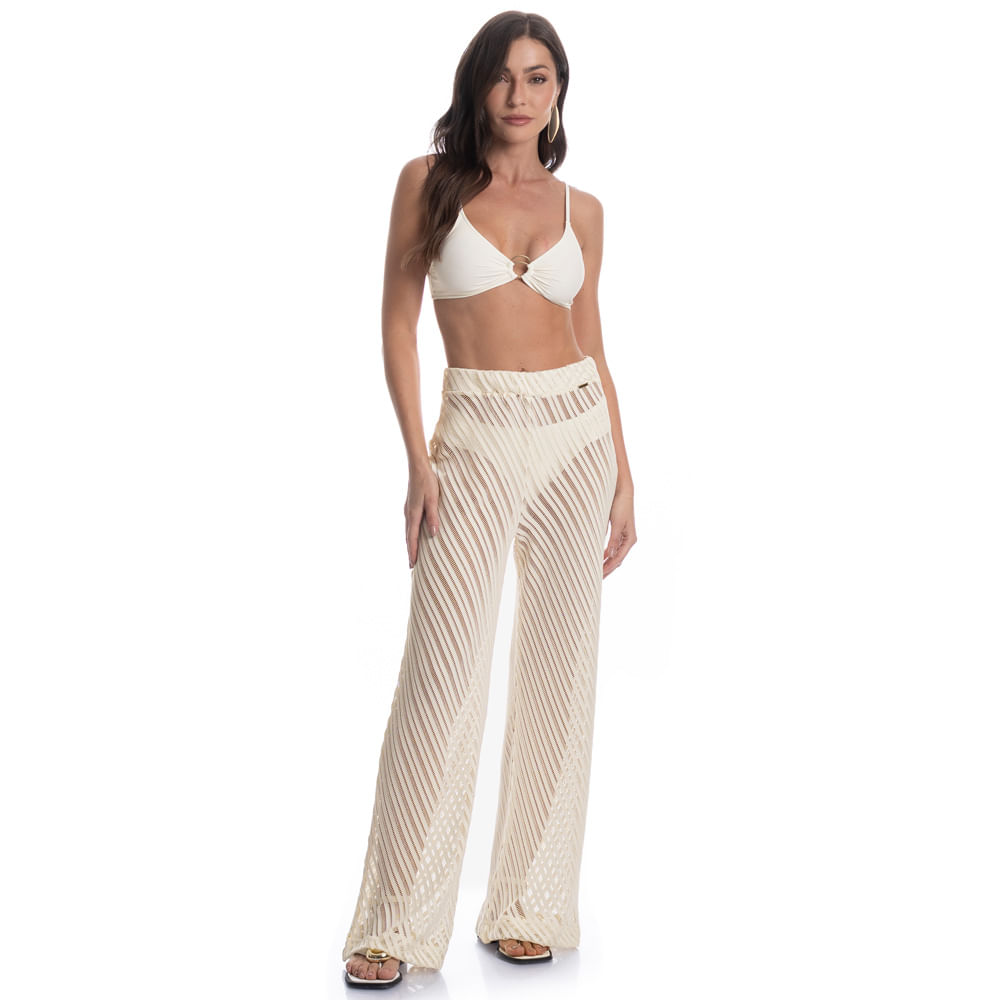 Calça Feminina Ampla Rendão Safari - Imagem 3 - Mobile